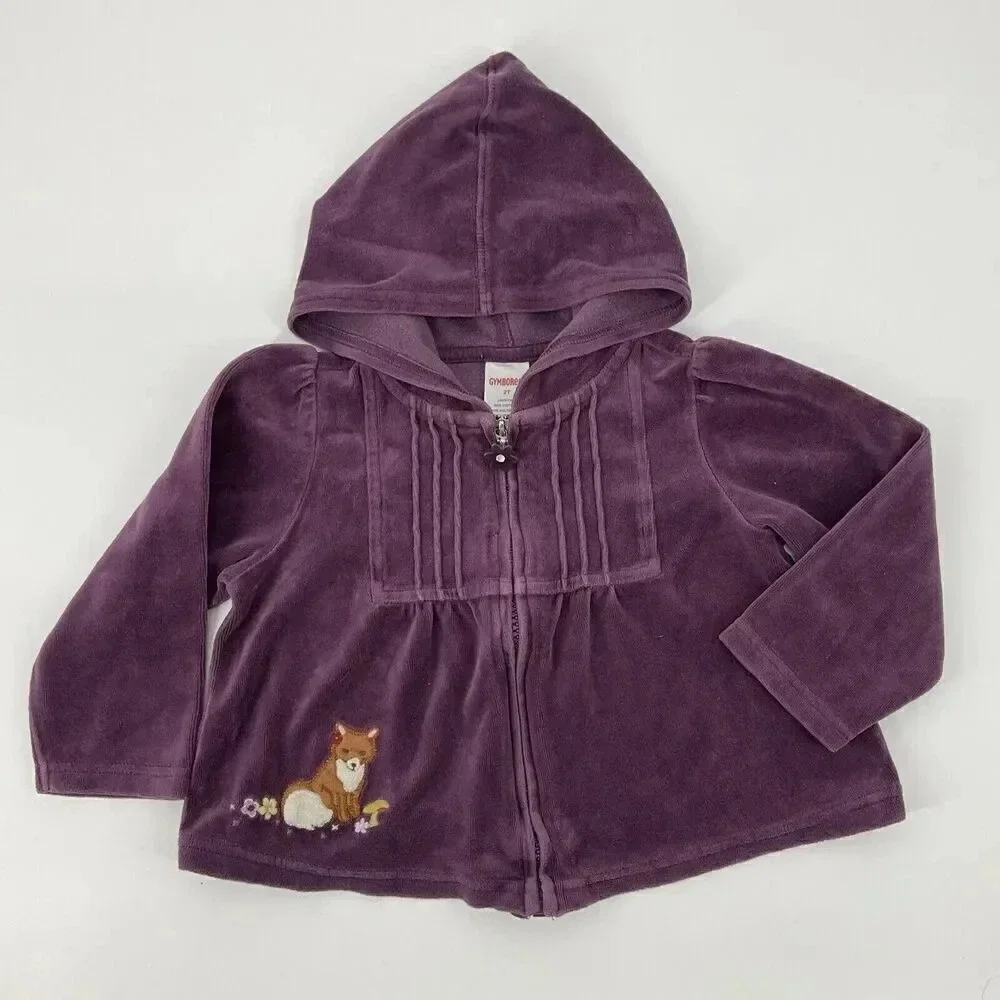 Gymboree 2T Hoodie Shirt Set Velour‎ Purple Jacket Old Navy Floral Long Sleeve